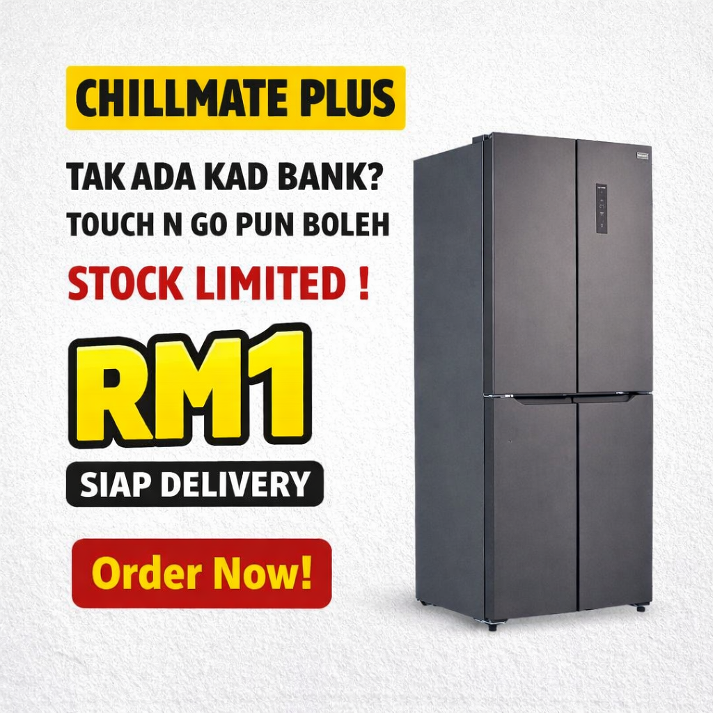 You are currently viewing Mak Aiii Seriuslah..Peti Sejuk 4 Pintu – Deposit RM1 Terus Penghantaran
