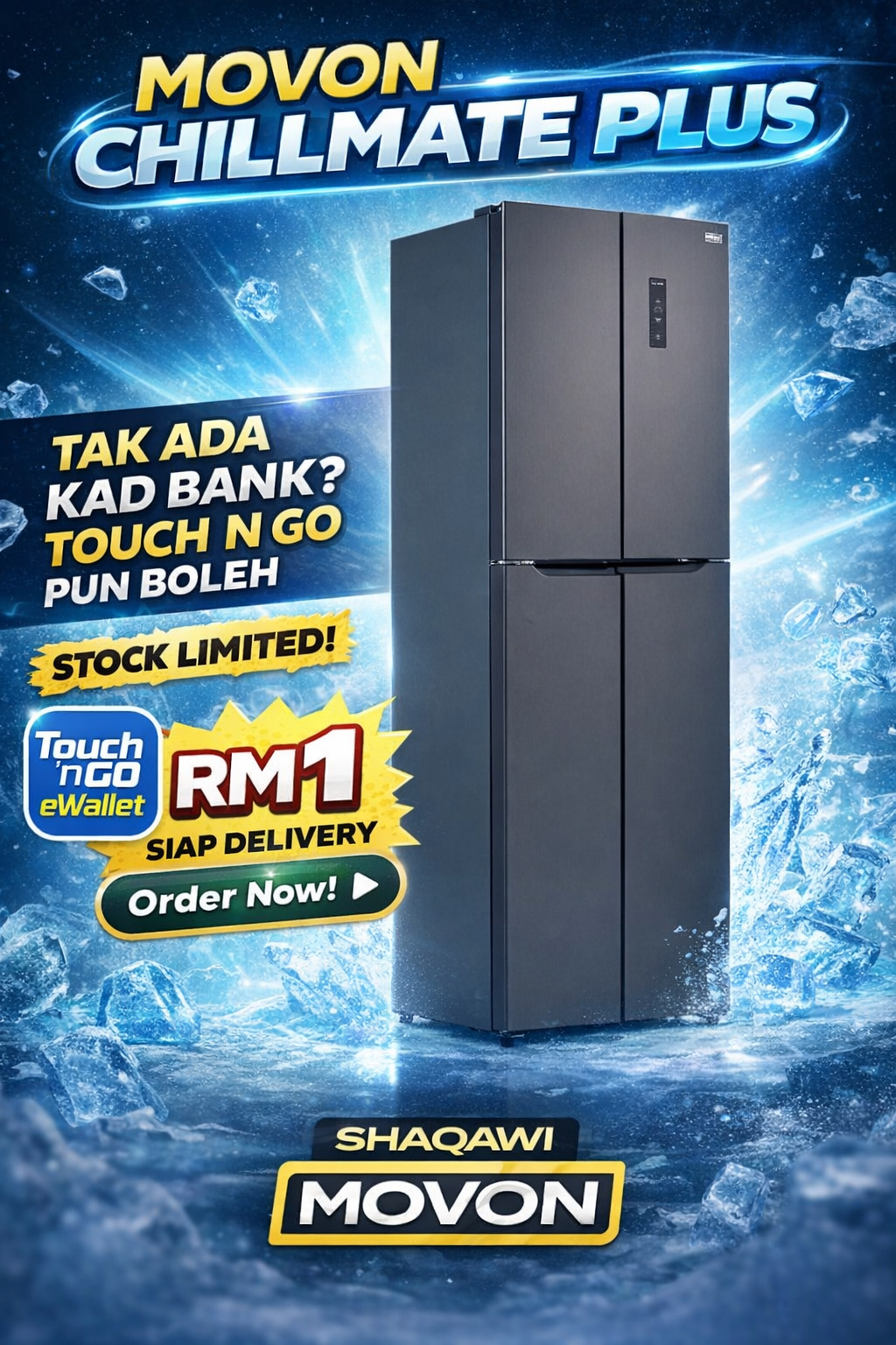 You are currently viewing Promosi RUNTUH.. Peti Sejuk 4 Pintu – Deposit RM1 Terus Penghantaran