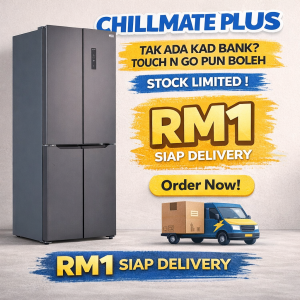 Read more about the article MURAHNYAAAA.. Peti Sejuk 4 Pintu – Deposit RM1 Terus Penghantaran